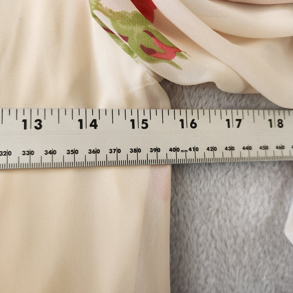 Betsey Johnson Dress Womens Size 6 Vintage Garden Rose Print Fairy Bell Sleeve - Picture 7 of 9